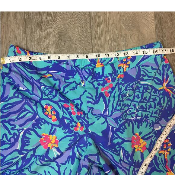 Lilly Pulitzer Middleton Palazzo Pants Women's Large Satin Polyester Tropical - Picture 6 of 8